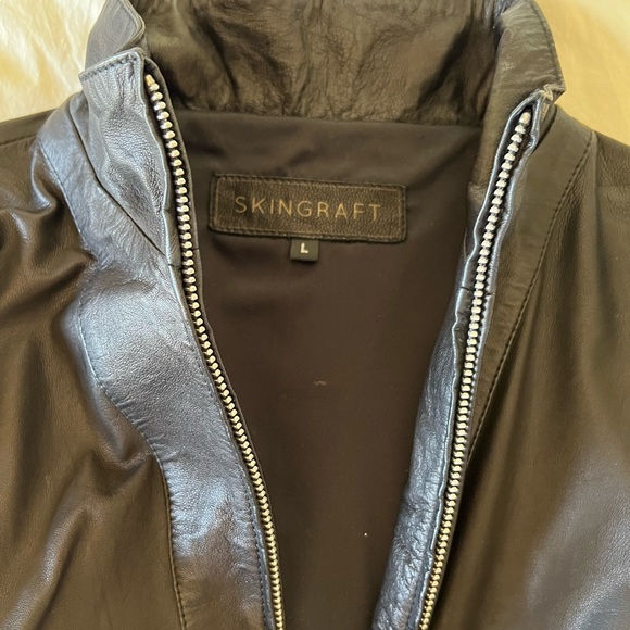 SKINGRAFT Fitted Soft Leather Jacket sz L - Picture 2 of 16